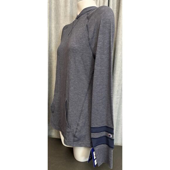 Champion Gym Issue Layering Thin Hoodie Top NWT $35 Size Small Blue - Picture 4 of 15